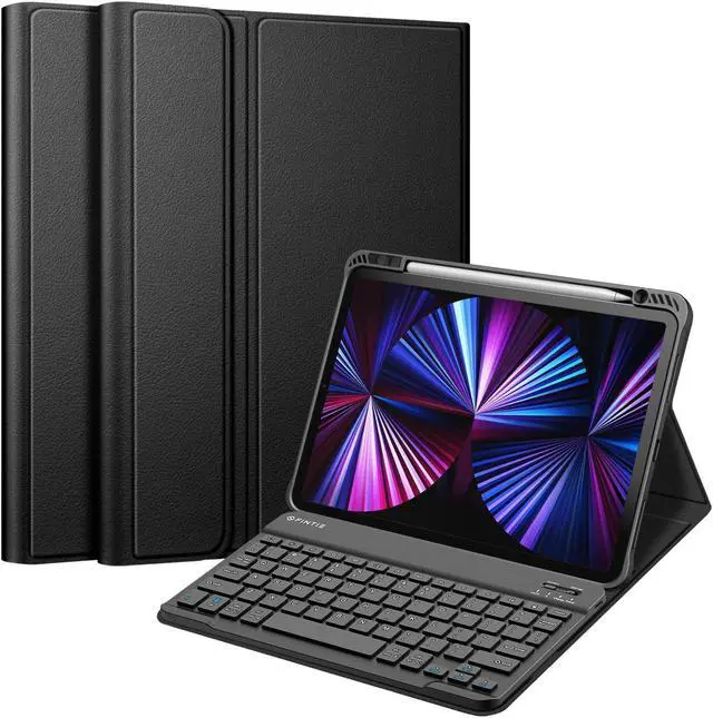 Main image of FINTIE Keyboard Case for iPad Pro 11-inch (4th / 3rd Generation) 2022/2021 - Soft TPU Back Cover with Magnetically Detachable Bluetooth Keyboard, Also Fit iPad Pro 11" 2nd / 1st Gen, Black