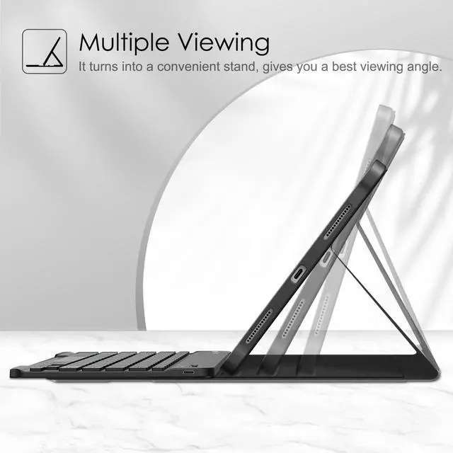 Alt view image 2 of 5 - FINTIE Keyboard Case for iPad Pro 11-inch (4th / 3rd Generation) 2022/2021 - Soft TPU Back Cover with Magnetically Detachable Bluetooth Keyboard, Also Fit iPad Pro 11" 2nd / 1st Gen, Black