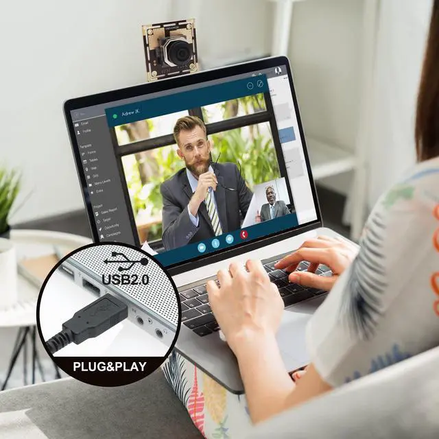 Alt view image 4 of 5 - Magnolia USB Camera Module Board Fisheye Lens 170 Degree Wide Angle 5 Megapixels with CMOS OV5640 Sensor for Windows/Mac/Security Monitoring/Industrial Equipment/Driving Recorders