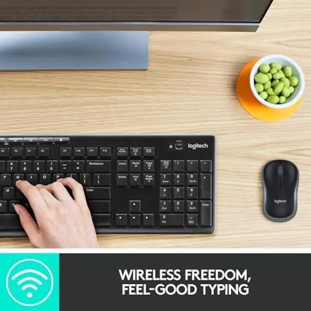 Alt view image 2 of 5 - Logitech Keyboard/Mouse 920-004536 Wireless Combo MK270 2.4GHz Black Electronic Consumer Electronics