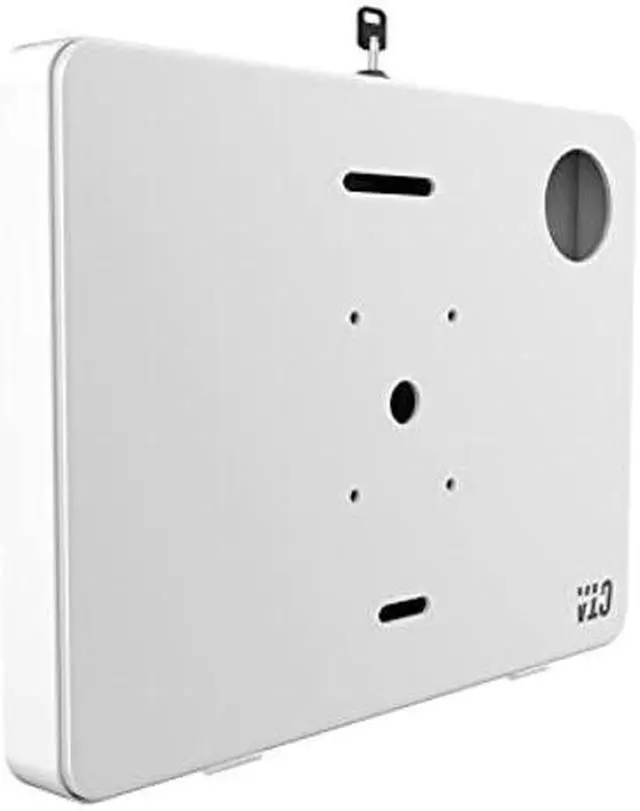 Alt view image 5 of 5 - Locking iPad Wall Mount - CTA Anti-Theft Small Locking Tablet Enclosure w/ Key Lock & Interior Cable Routing for iPad Mini 1, 2, 3, 4, 5, 6, Samsung Tab A 8'', Lenovo Tab E8 - White- (PAD-PSWW)