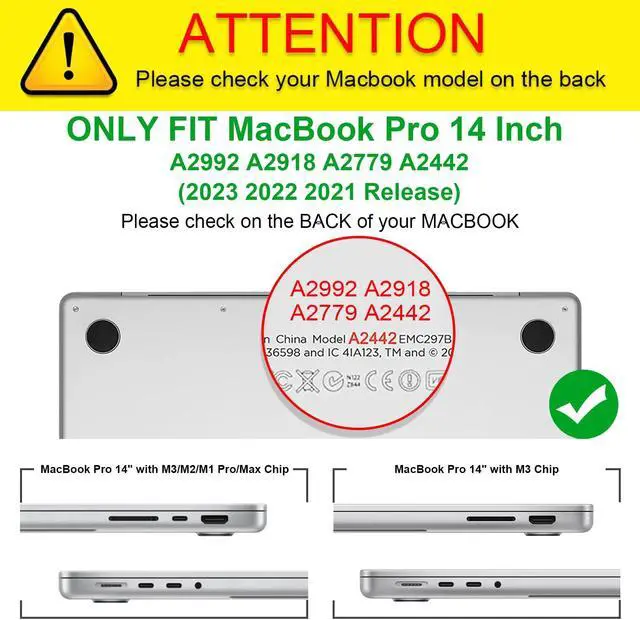 Alt view image 2 of 5 - Fintie Case for MacBook Pro 14 Inch A2992 A2918 A2779 A2442 (2023 2022 2021 Release) - Heavy Duty Rugged Hard Shell Case Cover with TPU Bumper for MacBook Pro 14" M3/M2/M1 Pro/Max Chip, Gray