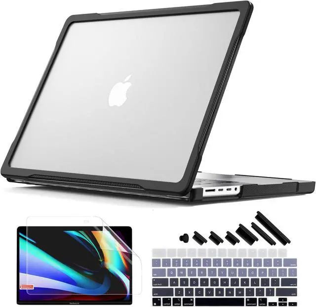 Main image of Batianda Ultimate Protection Case for New M3 MacBook Pro 16 inch Model A2780 (M2 M1 Pro/Max Chip) 2023 2021 Release Carbon Fiber Edges Shockproof with Keyboard Cover and Screen Protector,Translucent