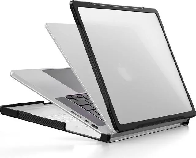 Alt view image 5 of 5 - Batianda Ultimate Protection Case for New M3 MacBook Pro 16 inch Model A2780 (M2 M1 Pro/Max Chip) 2023 2021 Release Carbon Fiber Edges Shockproof with Keyboard Cover and Screen Protector,Translucent