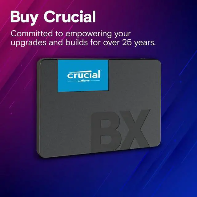 Alt view image 5 of 5 - Crucial BX500 480GB 3D NAND SATA 2.5-Inch Internal SSD, up to 540MB/s - CT480BX500SSD1