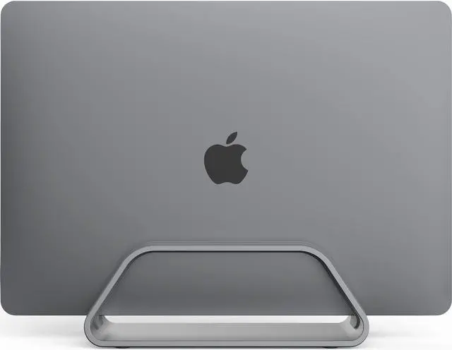 Main image of HumanCentric Vertical Laptop Stand for MacBook, Compatible with MacBook Pro Stand, MacBook Air Stand, Laptop Holder for Apple Laptop Desk Stand, Laptop Vertical Stand, MacBook Stand in Space Gray