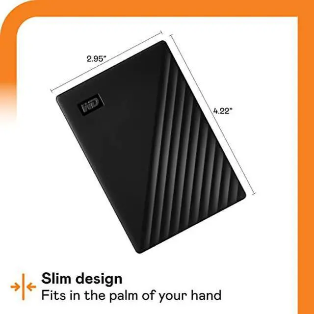 Alt view image 2 of 5 - WD 1TB My Passport, Portable External Hard Drive, Black, backup software with defense against ransomware, and password protection, USB 3.1/USB 3.0 compatible - WDBYVG0010BBK-WESN