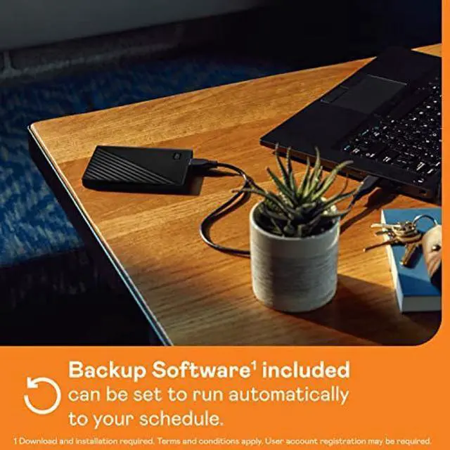 Alt view image 3 of 5 - WD 1TB My Passport, Portable External Hard Drive, Black, backup software with defense against ransomware, and password protection, USB 3.1/USB 3.0 compatible - WDBYVG0010BBK-WESN
