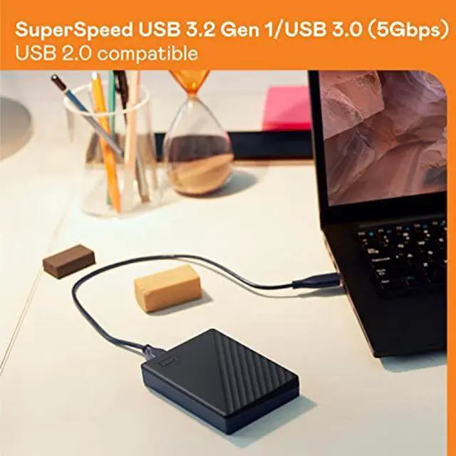 Alt view image 5 of 5 - WD 1TB My Passport, Portable External Hard Drive, Black, backup software with defense against ransomware, and password protection, USB 3.1/USB 3.0 compatible - WDBYVG0010BBK-WESN