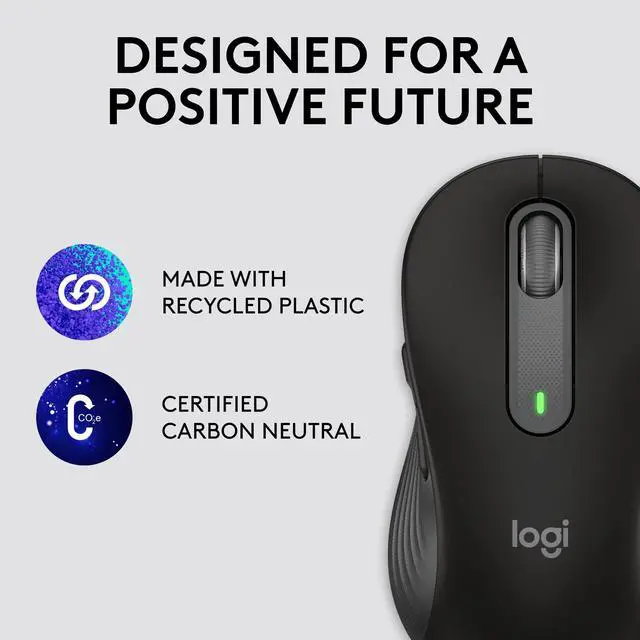 Alt view image 4 of 5 - Logitech Signature M650 L Full Size Wireless Mouse - For Large Sized Hands, 2-Year Battery, Silent Clicks, Customizable Side Buttons, Bluetooth, for PC/Mac/Multi-Device/Chromebook - Black