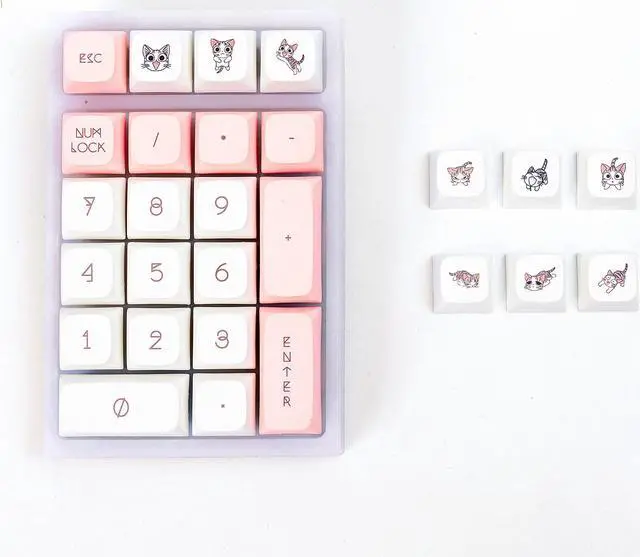 Alt view image 2 of 5 - BOYI TD21 Hot Swappable Numpad,21 Keys Mini Numpad Portable Keypad Bluetooth 5.0/2.4GHz/Wired Number Pad Keyboard PBT Keycaps RGB Backlit Type-C Mini Keyboard (BOYI Cute Cat XDA Keycaps)