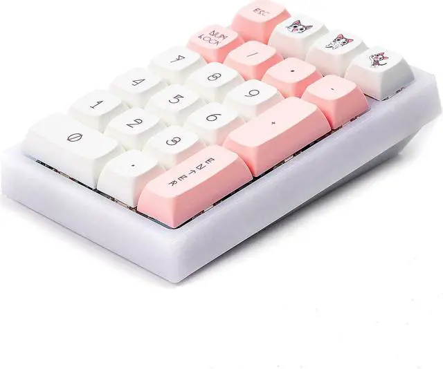 Alt view image 4 of 5 - BOYI TD21 Hot Swappable Numpad,21 Keys Mini Numpad Portable Keypad Bluetooth 5.0/2.4GHz/Wired Number Pad Keyboard PBT Keycaps RGB Backlit Type-C Mini Keyboard (BOYI Cute Cat XDA Keycaps)