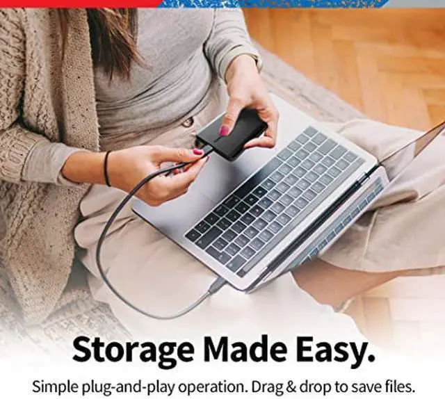 Alt view image 3 of 5 - Toshiba Canvio Basics 2TB Portable External Hard Drive USB 3.0, Black - HDTB520XK3AA