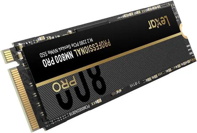 Alt view image 2 of 5 - Lexar 512GB Professional NM800 PRO SSD PCIe Gen4 NVMe M.2 2280 Internal Solid State Drive, Up to 7450/3500 MB/s Read/Write, for PS5, Gamers and Creators, Black (LNM800P512G-RNNNG)