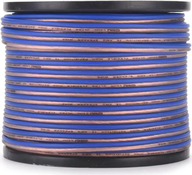 Alt view image 2 of 2 - Orion Cobalt S16300PB 16 Gauge AWG (300-Ft Blue/Clear) High Powered Car Speaker Wire Roll, Surround Sound, Home Theater Speakers, RV Audio | 2x16 Gauge Speaker Cable/Wire Roll