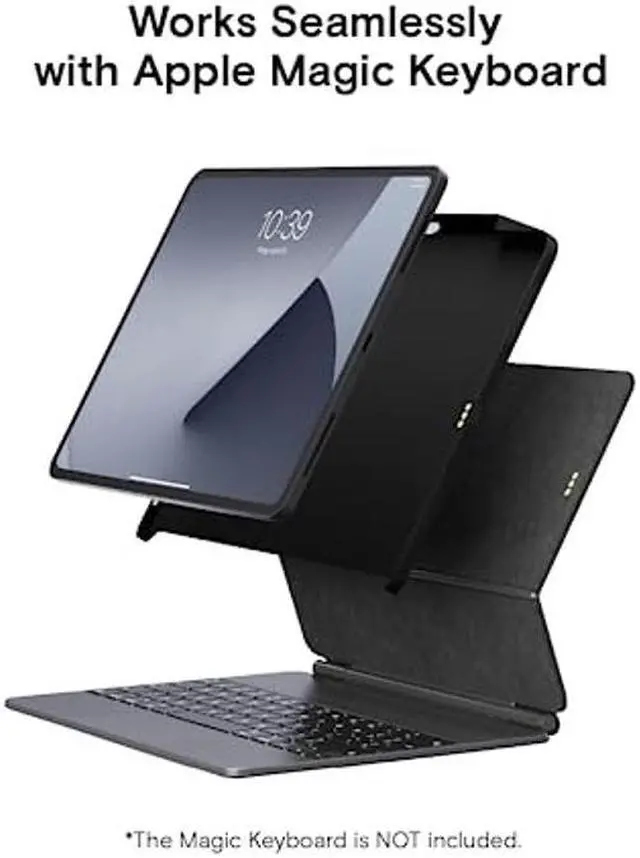 Alt view image 3 of 5 - MOFT Snap Case for iPad Pro 12.9 Inch (6th 5th Generation) with Pencil Holder, Magic Keyboard Compatible and Magnetic-Friendly to Connect to Versatile Snap Stands