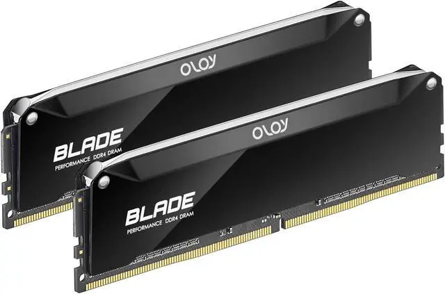 Alt view image 2 of 2 - OLOy DDR4 RAM 16GB (2x8GB) Piano Black Blade 3600 MHz CL18 1.35V 288-Pin Desktop Gaming UDIMM (MD4U0836180BRQDE)