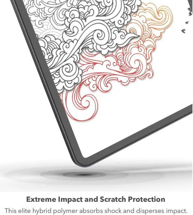 Alt view image 2 of 5 - ZAGG InvisibleShield GlassFusion+ Canvas Screen Protector - Made for Apple iPad (10th Gen) 10.9" - simulates writing or drawing on paper