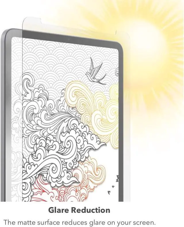 Alt view image 5 of 5 - ZAGG InvisibleShield GlassFusion+ Canvas Screen Protector - Made for Apple iPad (10th Gen) 10.9" - simulates writing or drawing on paper