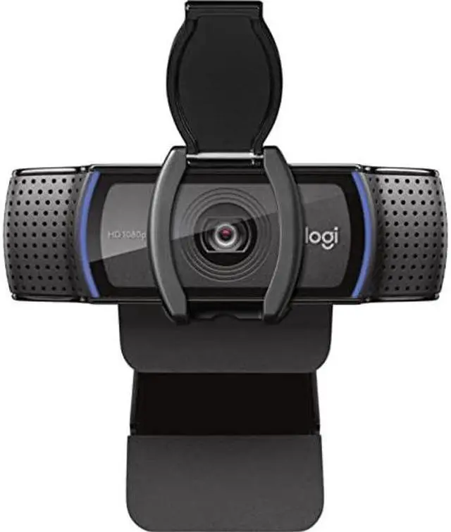 Alt view image 2 of 5 - Logitech C920e HD 1080p Mic-Enabled Webcam, certified for Zoom, Microsoft Teams compatible, TAA Compliant + Litra Glow Premium LED Streaming Light with TrueSoft, adjustable monitor mount