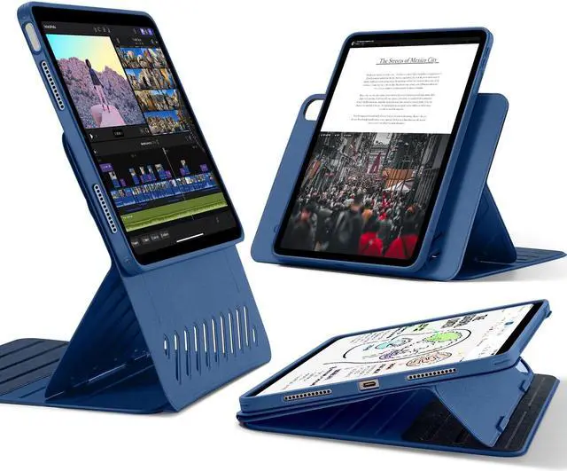 Main image of ESR for iPad Air 11 Inch Case M2(2024), iPad Air 6th/5th/4th Gen Case (2024/2022/2020), Removable Magnetic Cover, Adjustable Portrait/Landscape Stand with Raised Screen View, 9 Standing Angles, Blue