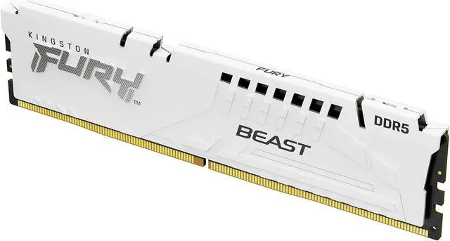 Main image of Kingston FURY Beast White 16GB 5200MT/s CL40 DDR5 XMP DIMM | Overclocking | Plug N Play | Intel XMP 3.0 | Single Module | KF552C40BW-16