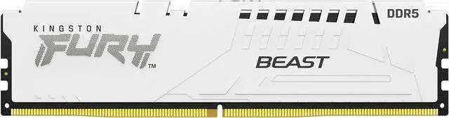 Alt view image 3 of 5 - Kingston FURY Beast White 16GB 5200MT/s CL40 DDR5 XMP DIMM | Overclocking | Plug N Play | Intel XMP 3.0 | Single Module | KF552C40BW-16