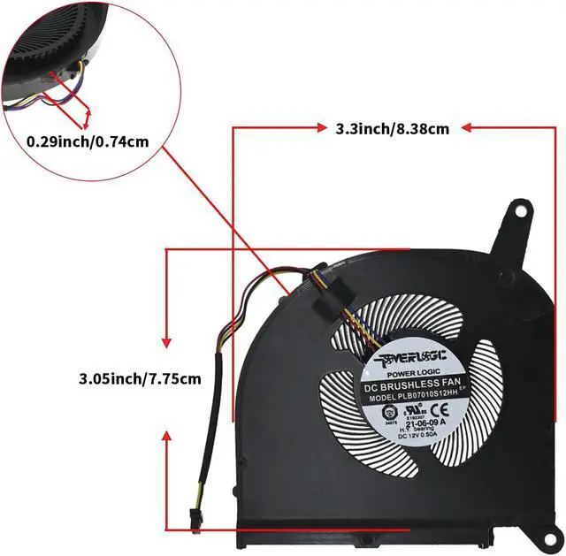 Alt view image 2 of 4 - Lzcdelyxiao CPU+GPU Cooling Fan(0.28 inch Thick) Compatible with RP75XA RP77XA Aorus 15G 17G, AERO 17 HDR XA, Gigabyte Aero 15 OLED
