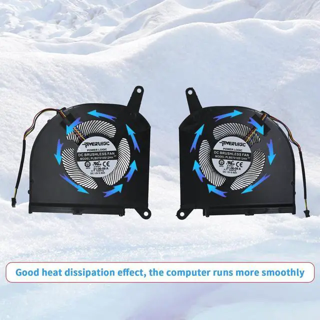 Alt view image 4 of 4 - Lzcdelyxiao CPU+GPU Cooling Fan(0.28 inch Thick) Compatible with RP75XA RP77XA Aorus 15G 17G, AERO 17 HDR XA, Gigabyte Aero 15 OLED
