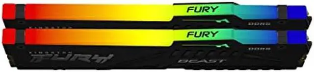 Alt view image 3 of 5 - Kingston FURY Beast 16GB (2x8GB) 5600MT/s DDR5 CL36 RGB Desktop Memory Kit of 2 | Infrared Syncing | AMD Expo | Plug N Play | KF556C36BBEAK2-16