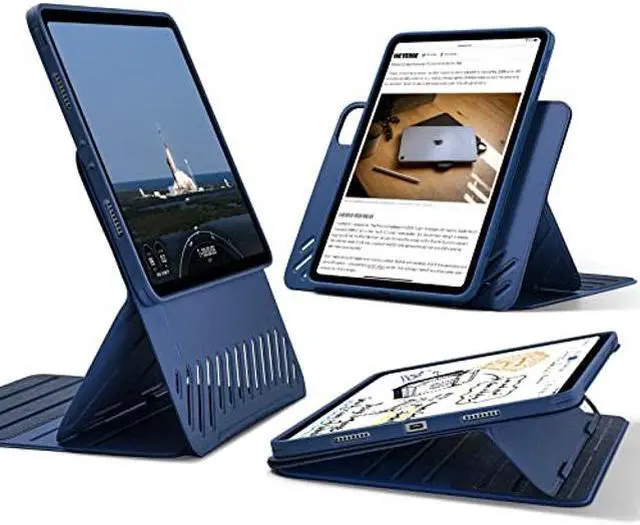 Main image of ESR for iPad Pro 11 Inch Case (2022/2021 / 2020/2018, 1st, 2nd, 3rd & 4th Gen), Removable Magnetic Cover, Adjustable Portrait/Landscape Stand with Raised Display View, 9 Standing Angles, Blue