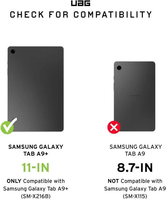 Alt view image 2 of 5 - UAG Designed for Samsung Galaxy Tab A9 Plus Case 11" SM-X216B Scout w/Handstrap & Kickstand Black, Rugged Military Dropproof Protective Cover by URBAN ARMOR GEAR