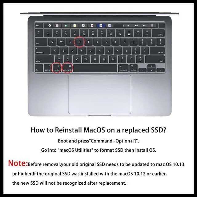Alt view image 3 of 5 - Dogfish NVMe SSD da 256 GB per MacBook PCIe Gen3x4 M.2 2280, SSD interno per MacBook Air A1466 A1465 (2013-2017)/MacBook Pro A1398 A1502 (Retina 2013-2015)/iMac A1419 A1418