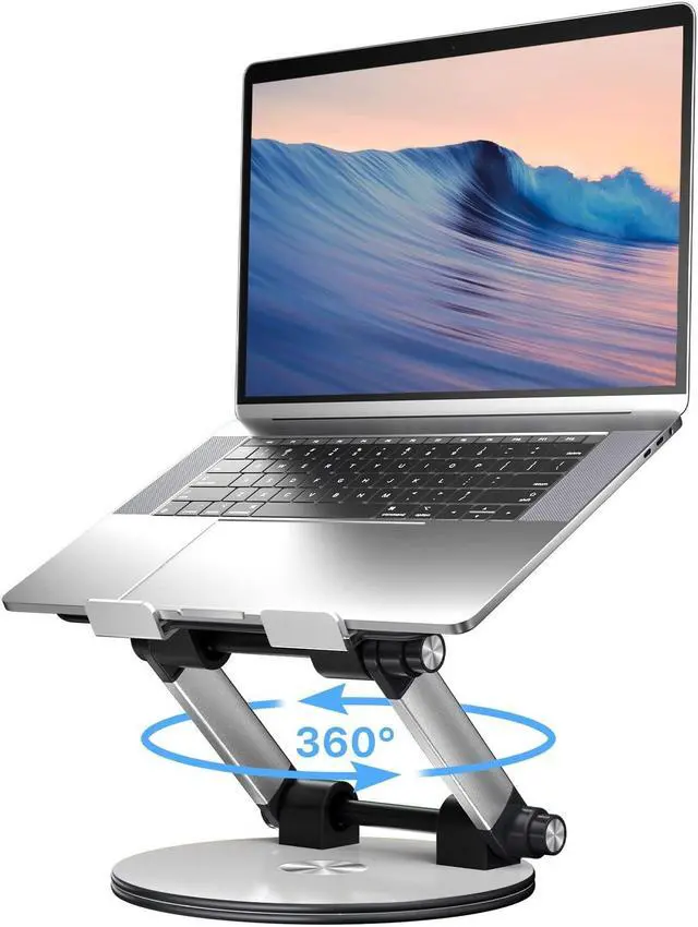 Main image of MYBAT PRO Laptop Stand for Desk, Adjustable Computer Stand with 360deg Rotating Base, Ergonomic Laptop Riser for Collaborative Work, Foldable Laptop Stand, fits for All 10-17.3" Laptops