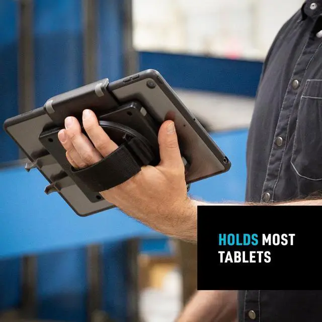 Alt view image 4 of 5 - Nite Ize Squeeze Universal Tablet Holder - Tablet Stand Holder for Desks & Tables - Tablet Holder Compatible with Apple iPads, Samsung tablets, and Microsoft tablets - Portable Tablet Holder & Lanyard