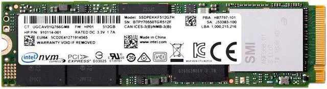 Main image of Intel SSD Pro 6000p Series 512GB, M.2 80mm PCIe 3.0 x4, 3D1, TLC, AES 256 bit SED