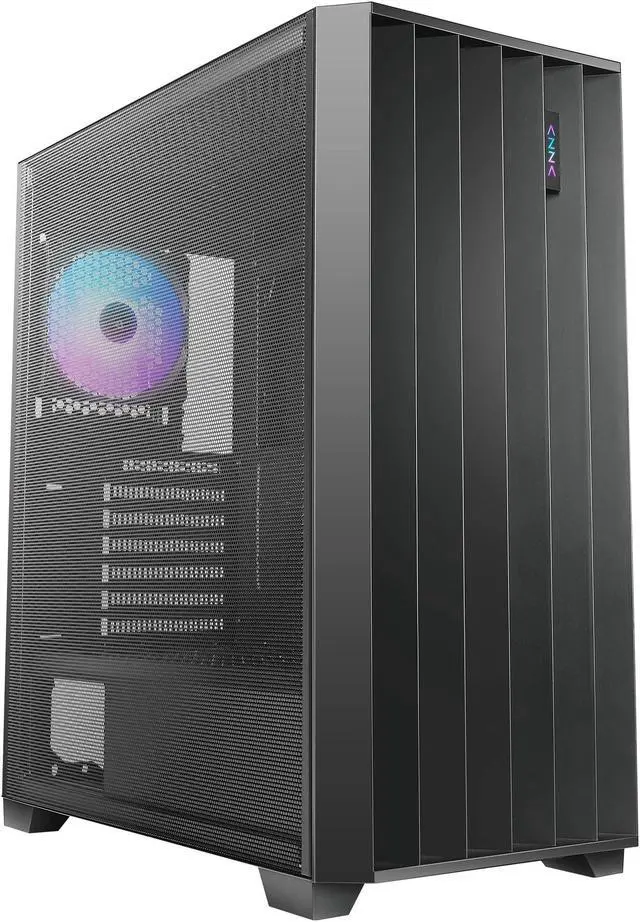 Alt view image 2 of 5 - AZZA LEGIONAIRE Black, CSAZ-470, ATX Computer Case, Metal Mesh Side Panel, 4 x 120 mm ARGB & PWM Fans Included