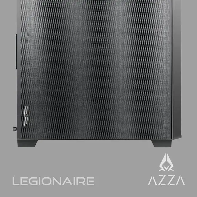 Alt view image 5 of 5 - AZZA LEGIONAIRE Black, CSAZ-470, ATX Computer Case, Metal Mesh Side Panel, 4 x 120 mm ARGB & PWM Fans Included