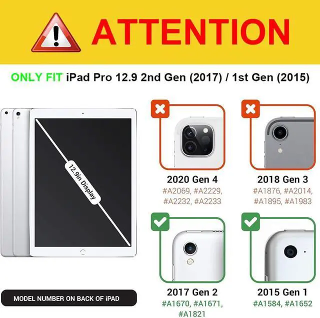 Alt view image 2 of 5 - FINTIE Keyboard Case - 2017/2015 iPad Pro 12.9 inch (Old Model) 1st & 2nd Gen Case, Soft TPU Protective Cover, [7 Color Backlit] Magnetically Detachable Wireless Bluetooth Keyboard, Ice Blue