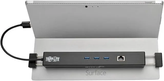 Alt view image 2 of 5 - Tripp Lite USB 3.0 Docking Station Compatible with Microsoft Surface/Surface Pro