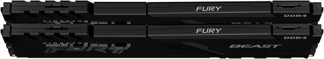 Alt view image 2 of 5 - Kingston FURY Beast 16GB (2x8GB) 3600MHz DDR4 CL17 Desktop Memory Kit with 2 KF436C17BBK2/16