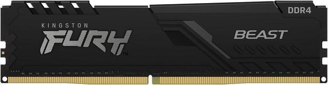 Alt view image 3 of 5 - Kingston FURY Beast 16GB (2x8GB) 3600MHz DDR4 CL17 Desktop Memory Kit with 2 KF436C17BBK2/16