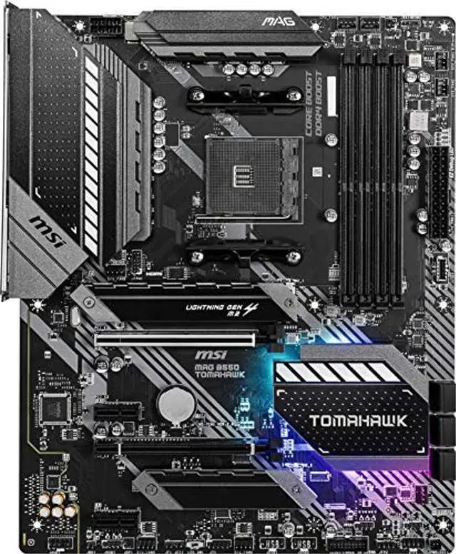 Alt view image 4 of 5 - MSI MAG B550 TOMAHAWK Gaming Motherboard (AMD AM4, DDR4, PCIe 4.0, SATA 6Gb/s, M.2, USB 3.2 Gen 2, HDMI/DP, ATX, AMD Ryzen 5000 Series processors)