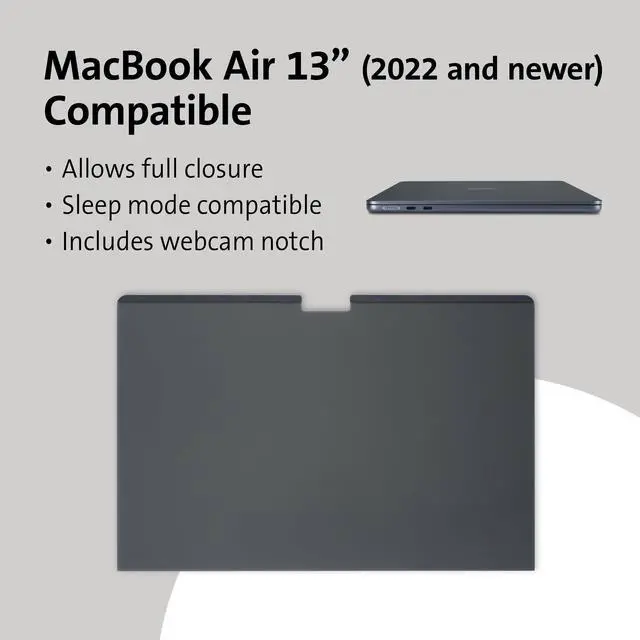 Alt view image 3 of 5 - Kensington MagPro Elite Magnetic Privacy Screen for MacBook Air 13.6 inch (K58374WW)