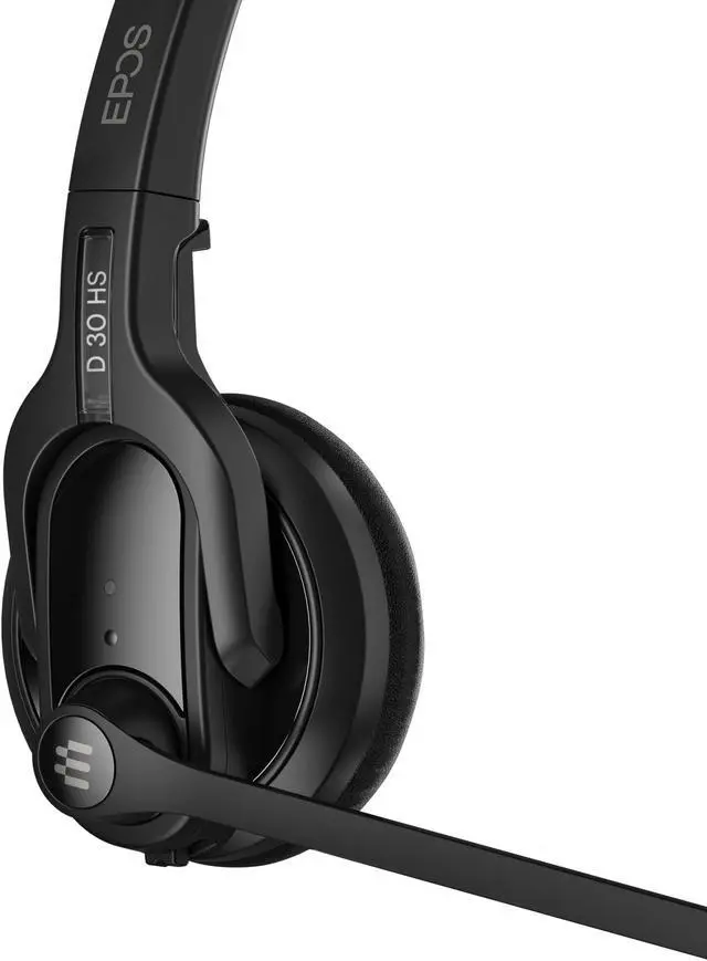 Alt view image 4 of 5 - EPOS Impact D 30 USB ML - Wireless DECT Dual Ear Headset for a Direct Connection to a PC/Softphone, Black