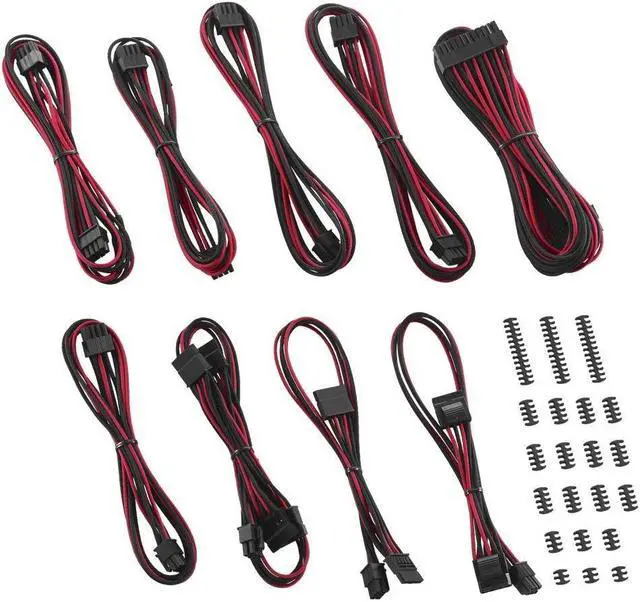 Main image of CableMod RT-Series Classic ModFlex Sleeved Cable Kit for ASUS/Seasonic/Phanteks Revolt (Black + Red)