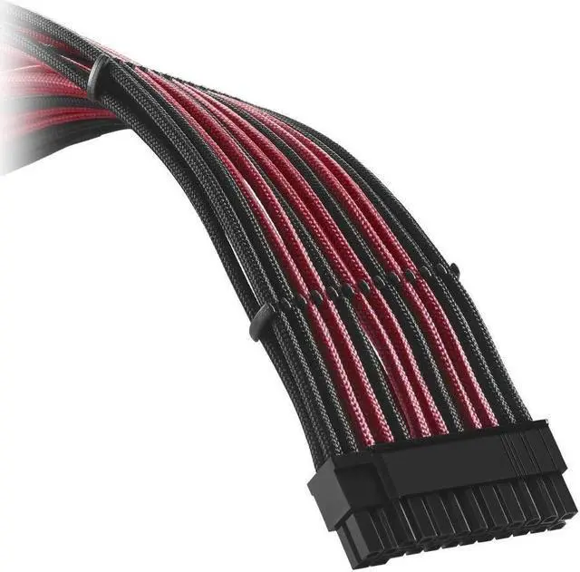 Alt view image 2 of 3 - CableMod RT-Series Classic ModFlex Sleeved Cable Kit for ASUS/Seasonic/Phanteks Revolt (Black + Red)