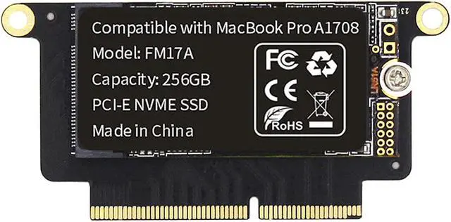 Main image of FLEANE FM17A 256GB PCIE 3.0x4 NVME 3D NAND TLC Flash SSD for MacBook Pro Retina A1708 (Late2016 - Mid2017), Included DIY Tools (256GB)