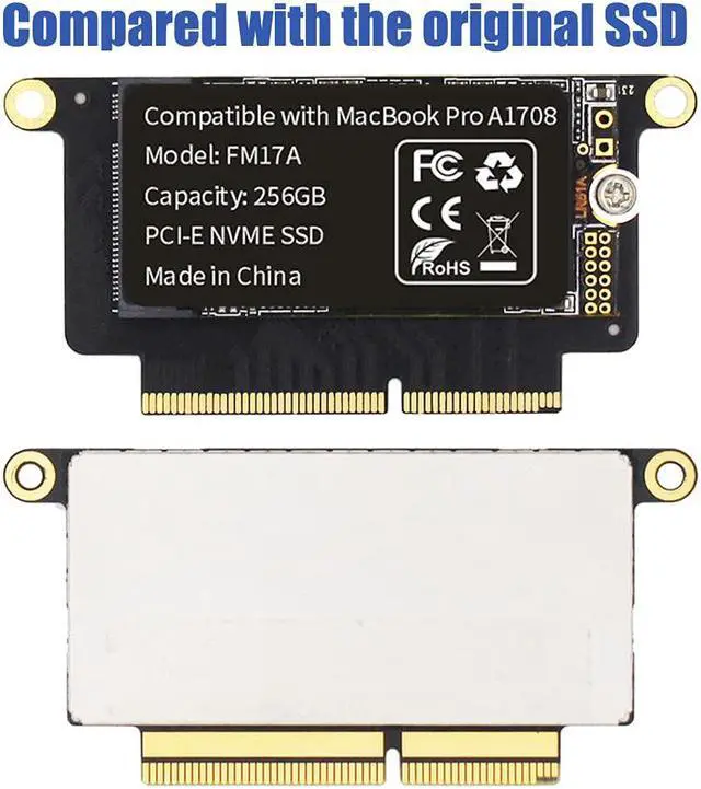 Alt view image 5 of 5 - FLEANE FM17A 256GB PCIE 3.0x4 NVME 3D NAND TLC Flash SSD for MacBook Pro Retina A1708 (Late2016 - Mid2017), Included DIY Tools (256GB)