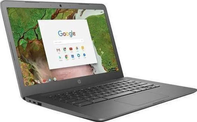 Main image of HP 2019 14" HD Touchscreen Chromebook Laptop PC, Intel Celeron N3350 Processor, 4GB DDR4 RAM, 32GB eMMC, 802.11ac, Bluetooth, USB-C 3.1, No DVD, Chrome OS (Grey)